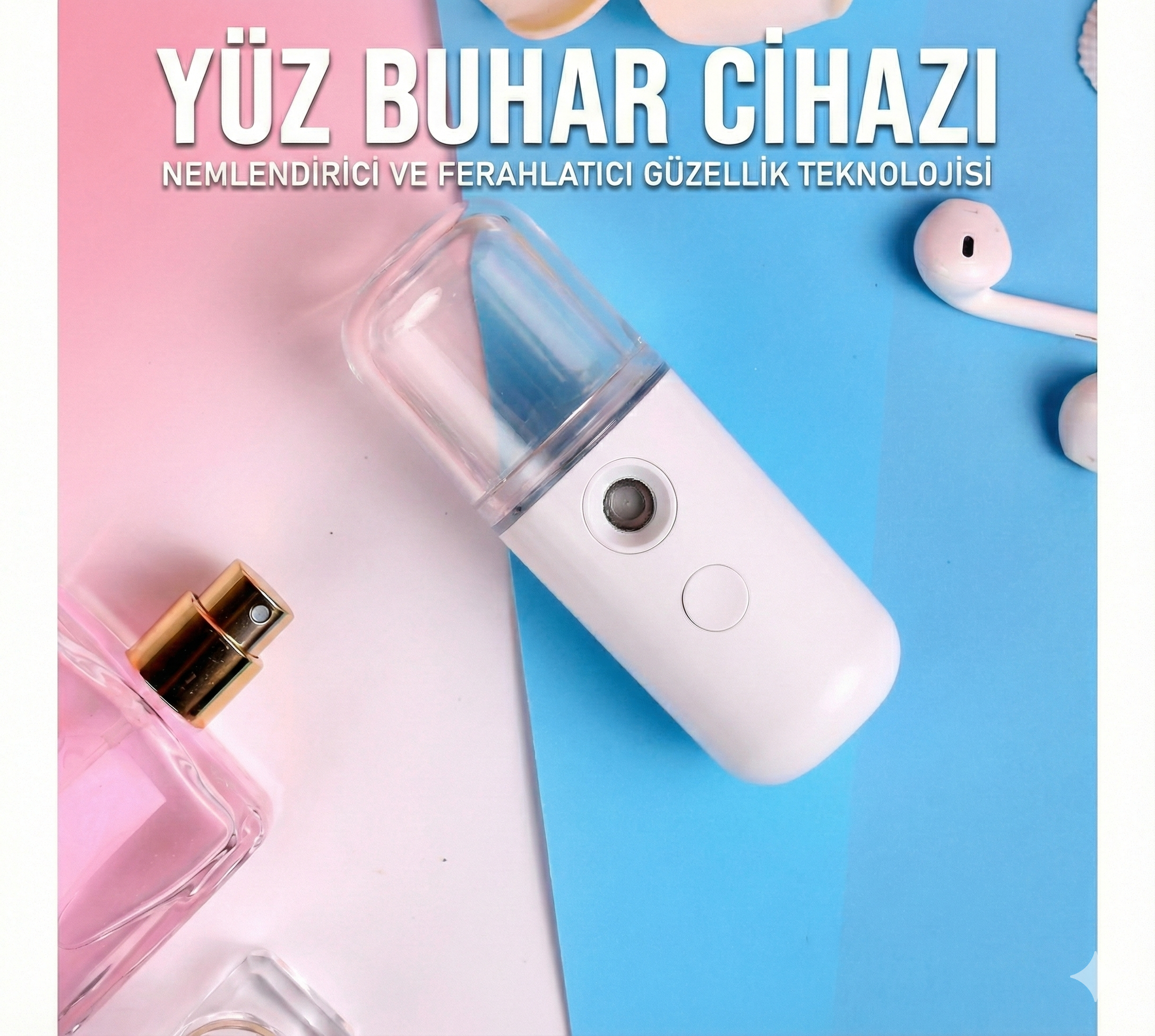Şarjlı Mini Yüz Nemlendirici Dezenfektan Cihazı Mist Sprayer